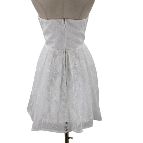 LULU'S L Precious Approach White Embroidered Strapless Tulle Mini Dress NEW 0B13 - Picture 3 of 8
